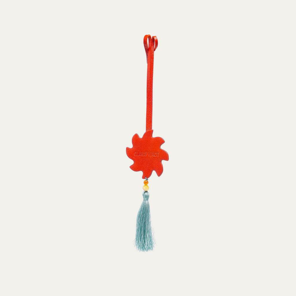 Grigri Cuir Soleil et Coquelicot
