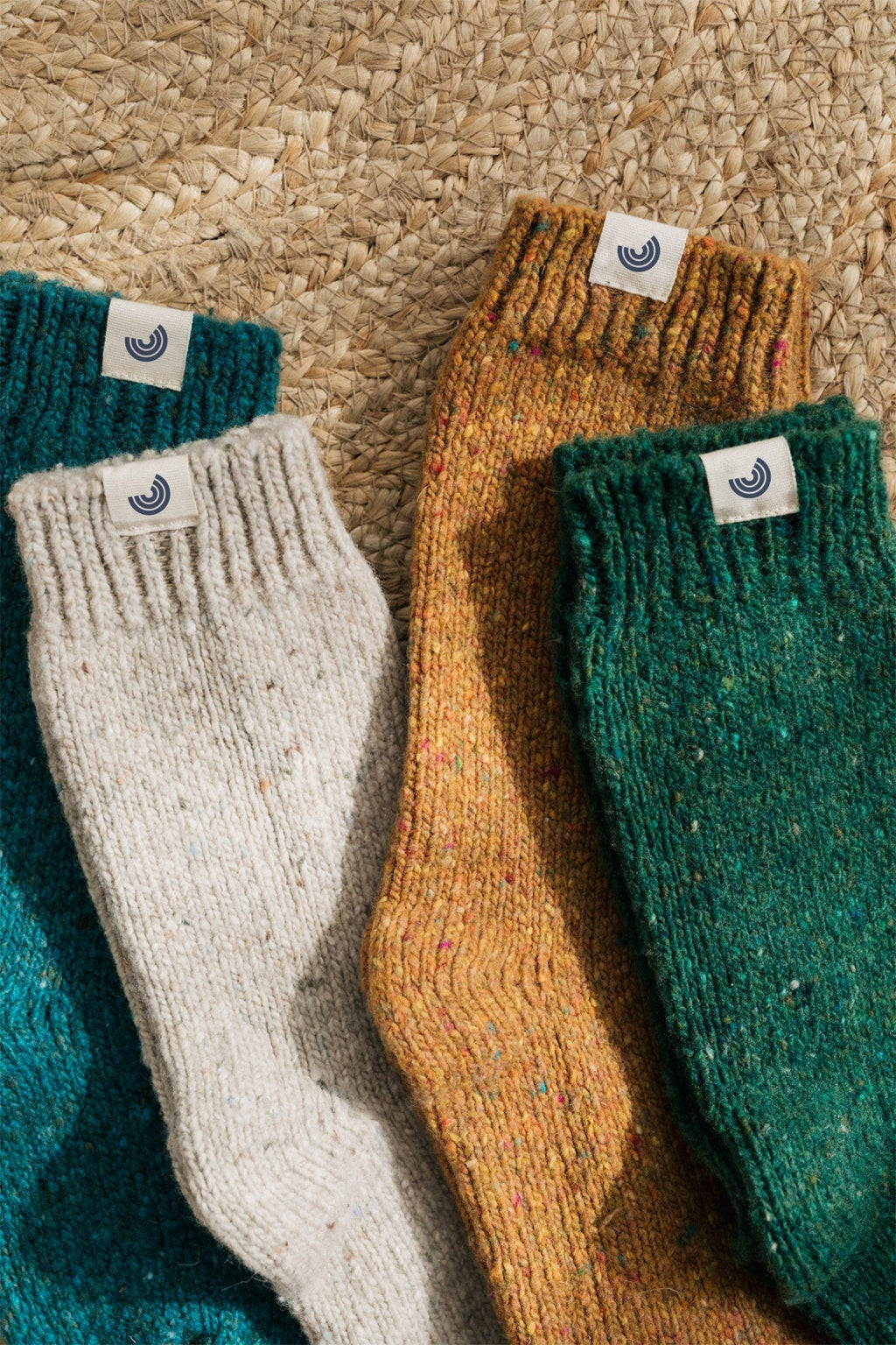 Sustainable women’s cosy green socks