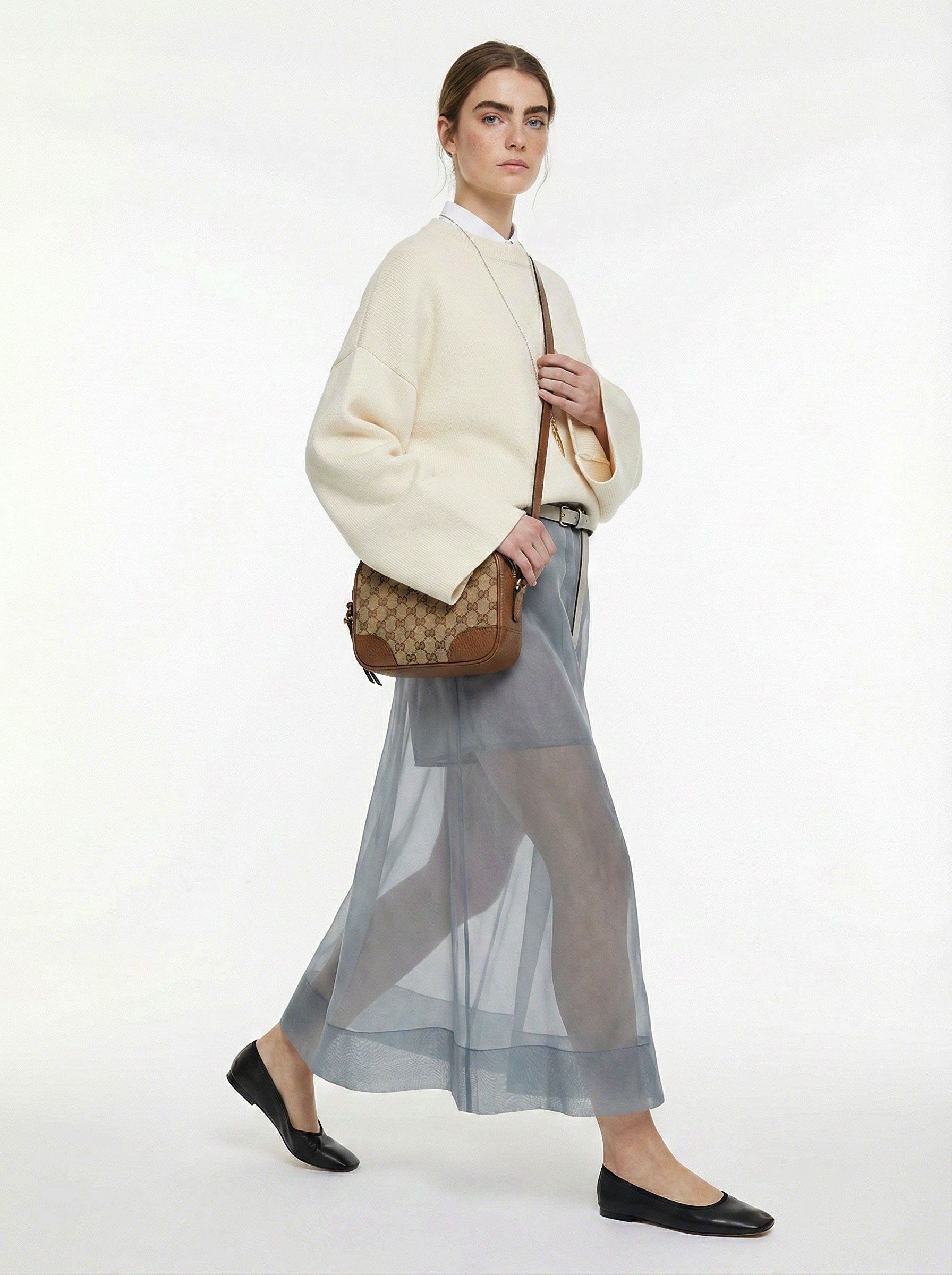 Sac Gucci Bree Gg Supreme Beige