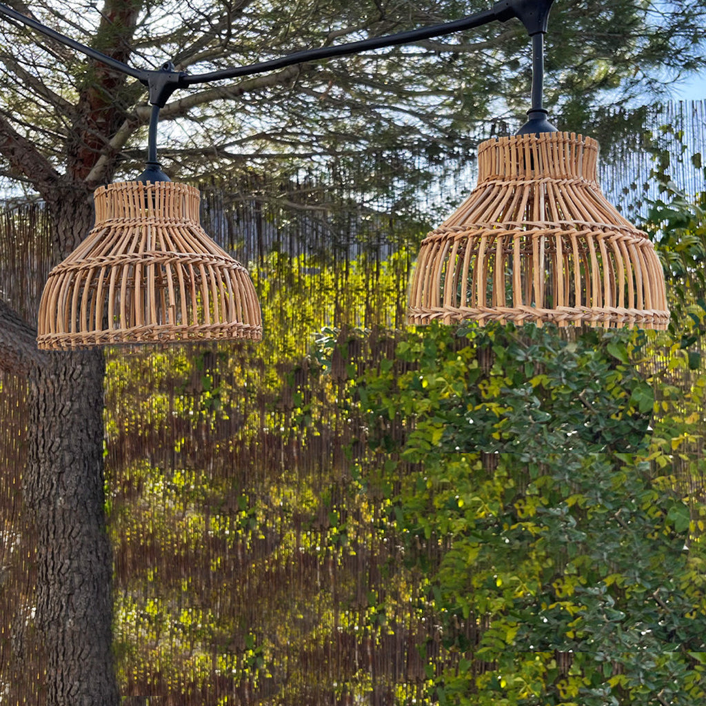 Amelia - Guirlande Filaire E27 - Rotin - Beige