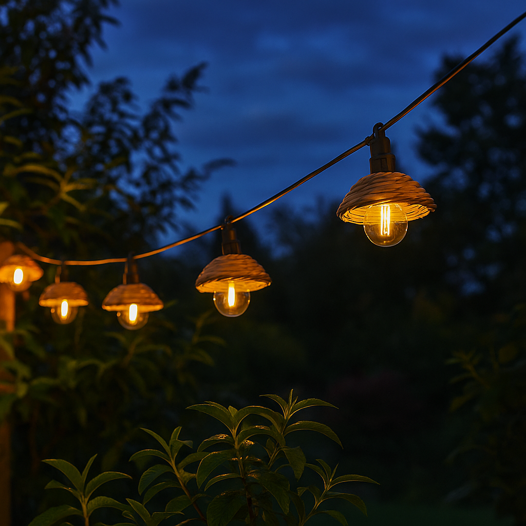 Cottage - Guirlande Filaire Led - Polyrotin - Beige