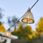 Natura - Guirlande Solaire Hybride - Bois - Beige