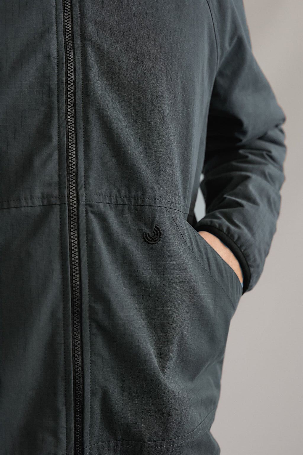 warm jacket with two front pockets