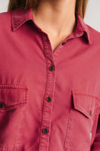 relaxed fit women’s fuchsia shirt in Lyocell