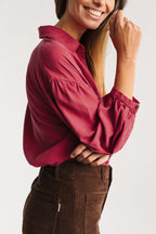 lightweight fuchsia blouse with elegant shape