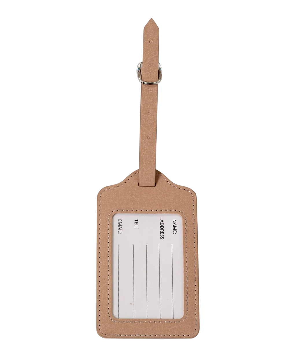 Etiquette a bagages GYL champagne vue dos carte identification fond transparent