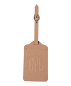 Etiquette a bagages GYL champagne vue face logo fond transparent