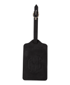 Etiquette a bagages GYL noire vue face logo fond transparent
