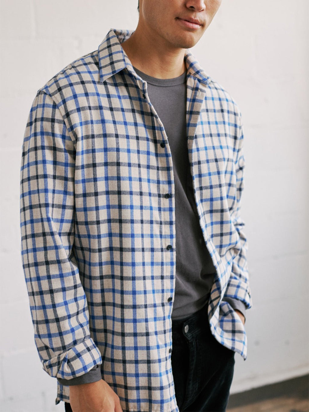 Chemise Hareby - Gris/Bleu Noir - Homme