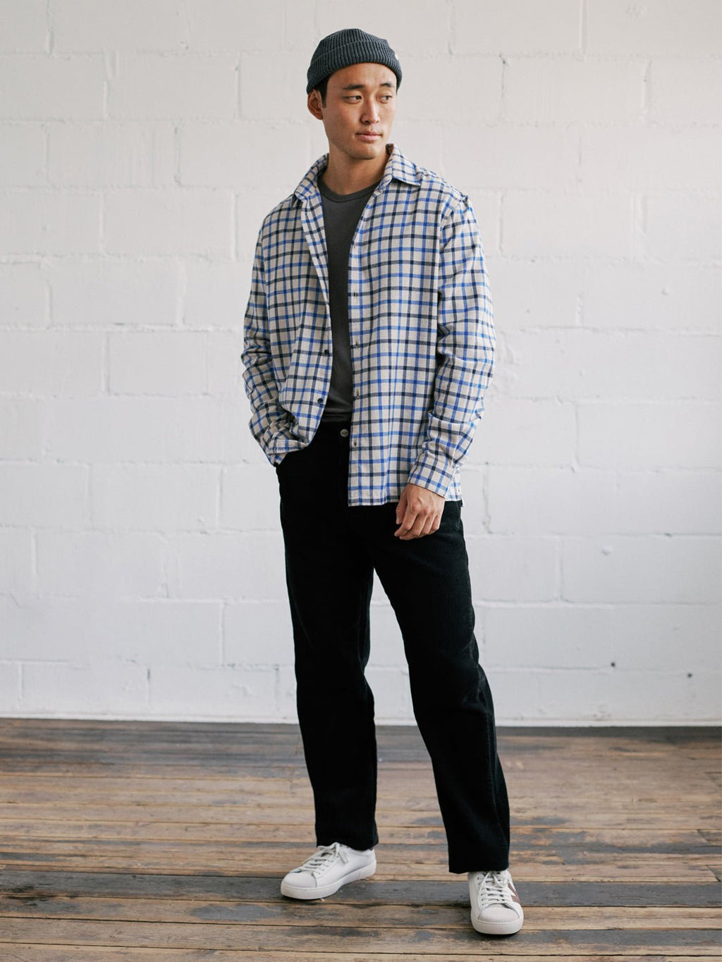 Chemise Hareby - Gris/Bleu Noir - Homme