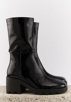 Harriet - Cuir Brillant Noir - Bons Baisers - The Bradery