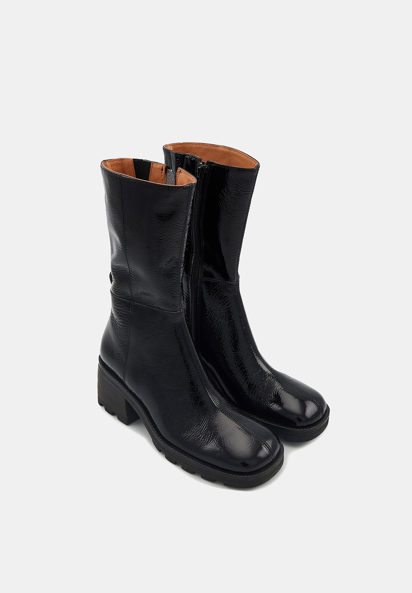 Harriet - Cuir Brillant Noir - Bons Baisers - The Bradery