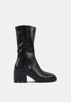 Harriet - Cuir Brillant Noir - Bons Baisers - The Bradery