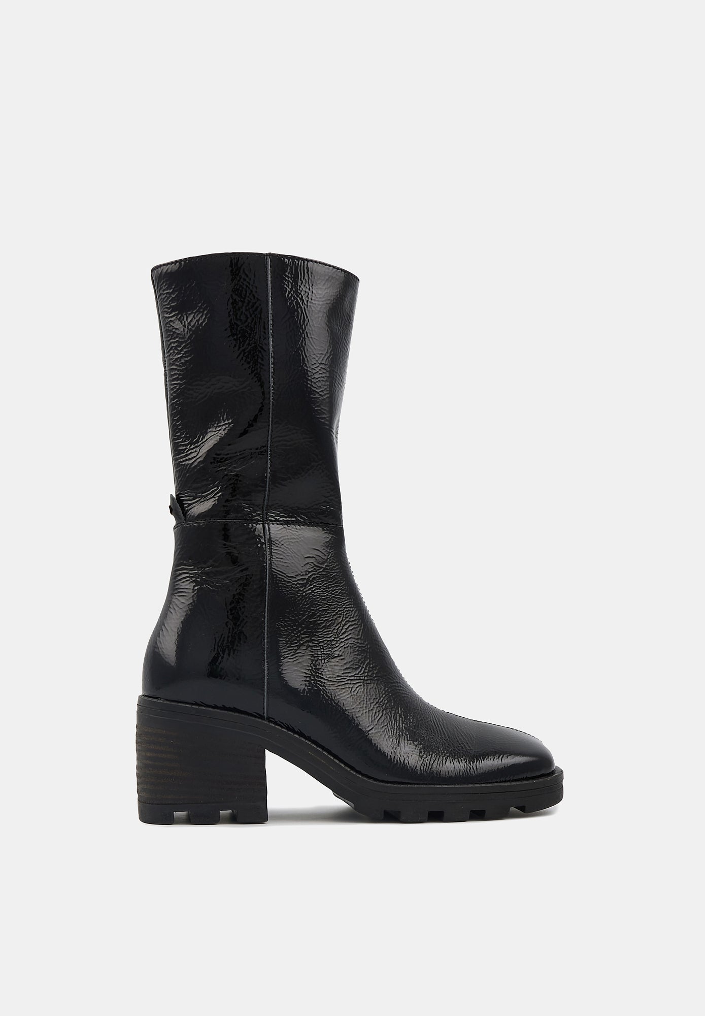 Harriet - Cuir Brillant Noir - Bons Baisers - The Bradery