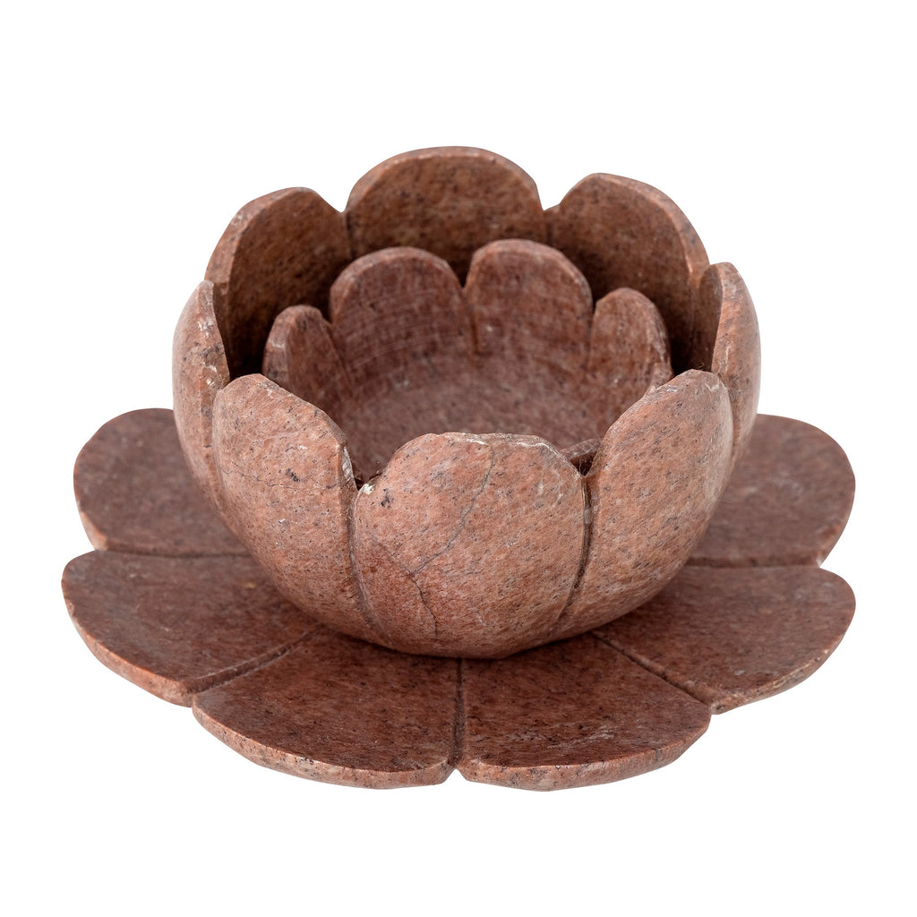 Reiko - Photophore - Marron - Marbre