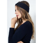 Head Band Javoi Marine, 100% Cachemire, 4 Fils, Jersey - Accessoires - Perfect Cashmere - The Bradery