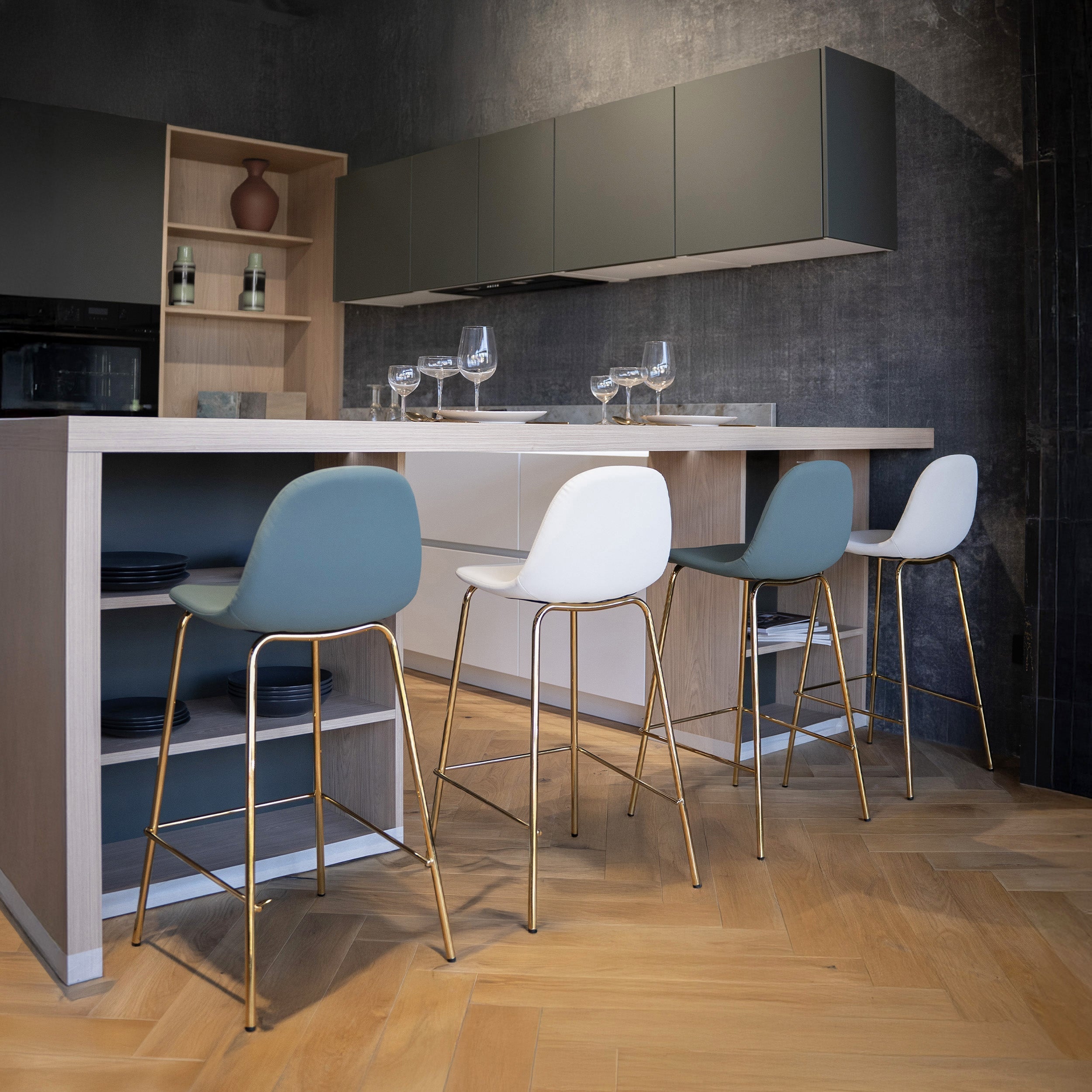 Lot De 2 Tabourets De Bar Henrik - Vert