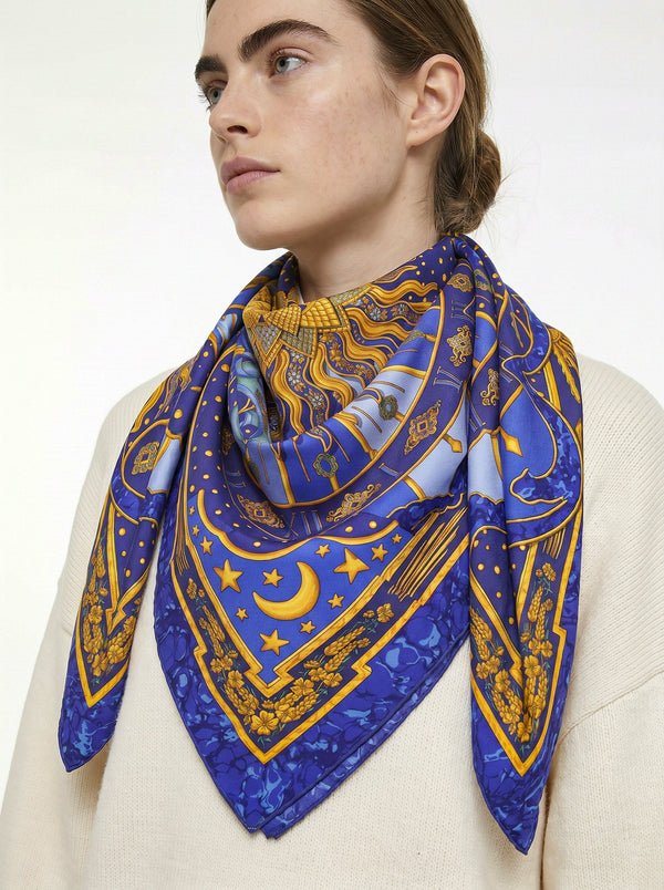 Foulard Hermès "Carpe Diem" Joachim Metz 1994