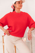 HONORINE Rouge - Pull Laine