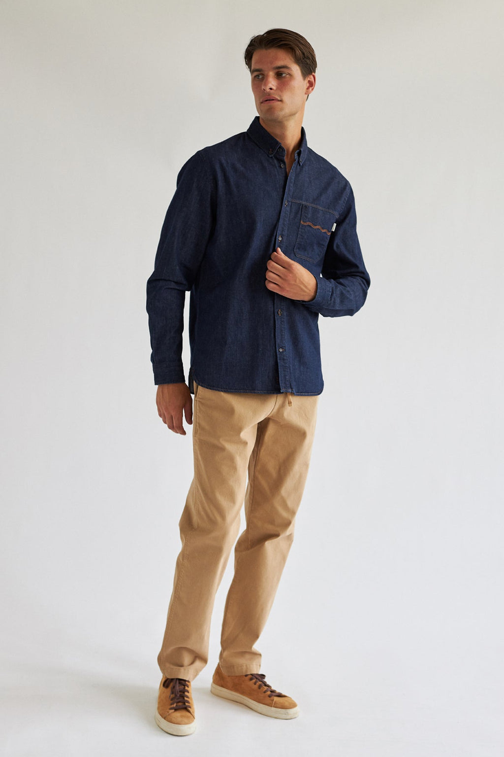 Chemise Horssten - Bleu Jean Foncé - Homme