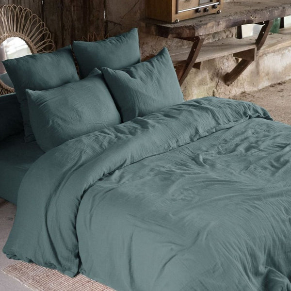 Housse De Couette 100% Gaze De Coton - Canard - Bleu Housse De Couette Baton Rouge