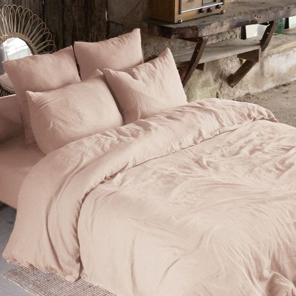 Housse De Couette 100% Gaze De Coton - Guimauve - Rose Housse De Couette Baton Rouge