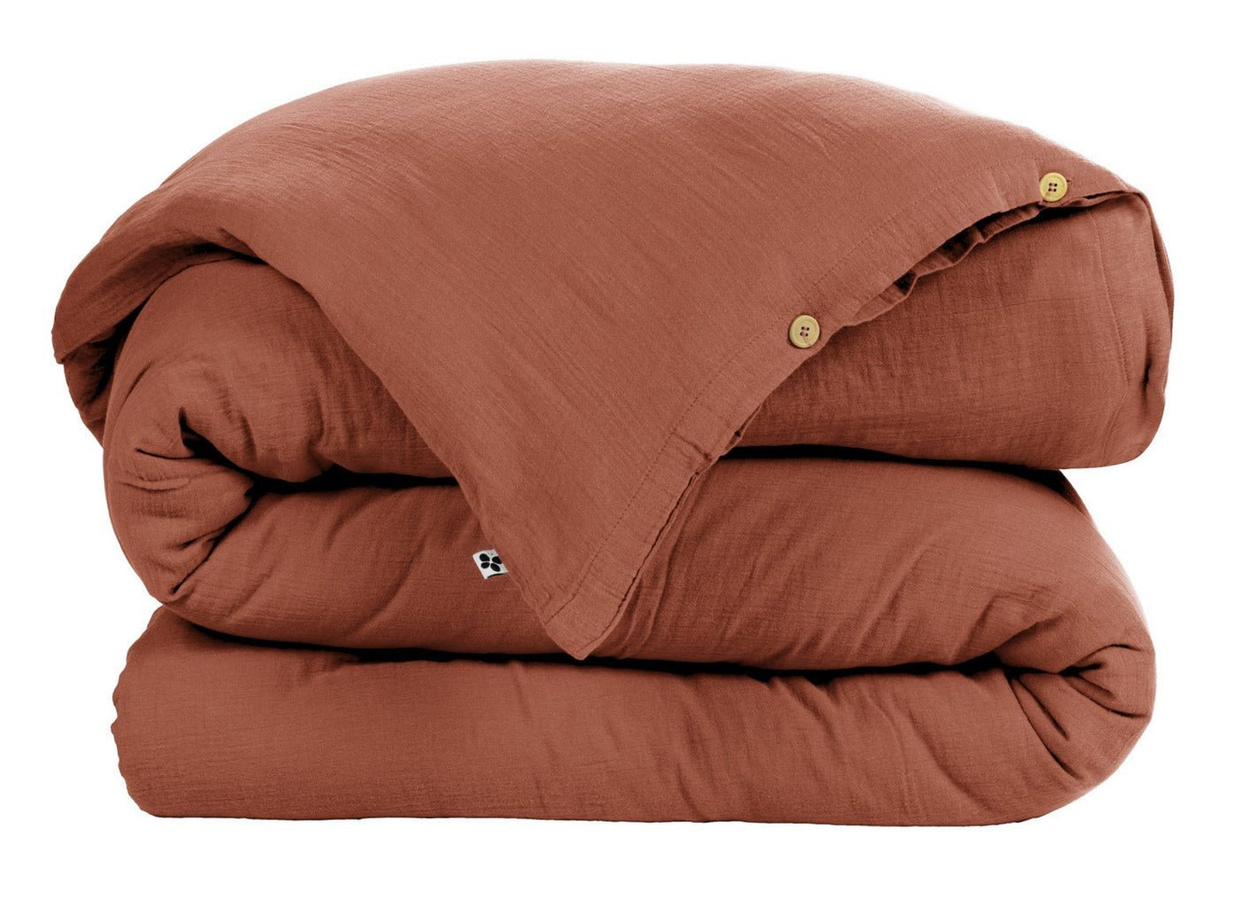 Housse De Couette 100% Gaze De Coton - Terracotta - Baton Rouge - The Bradery