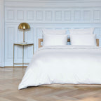 Housse De Couette Alexane - 100% Satin De Coton - Blanc