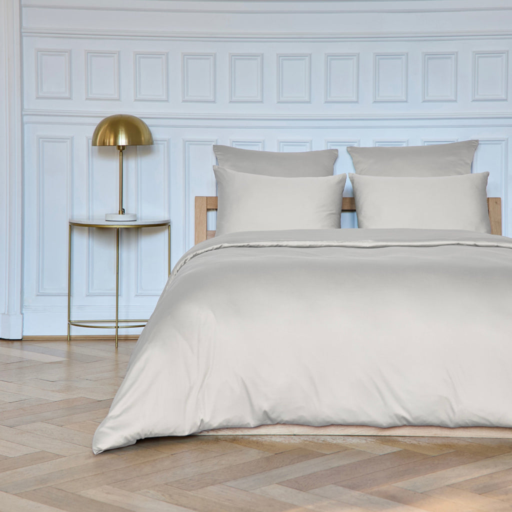 Housse De Couette Alexane - 100% Satin De Coton - Sable