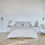 Housse De Couette Amance - Percale De Coton - Gris Perle