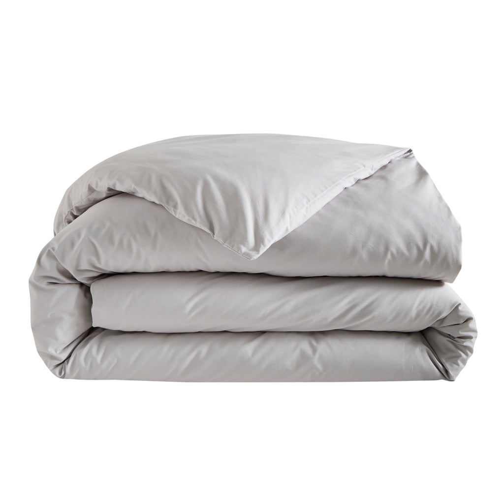 Housse De Couette Amance - Percale De Coton - Gris Perle