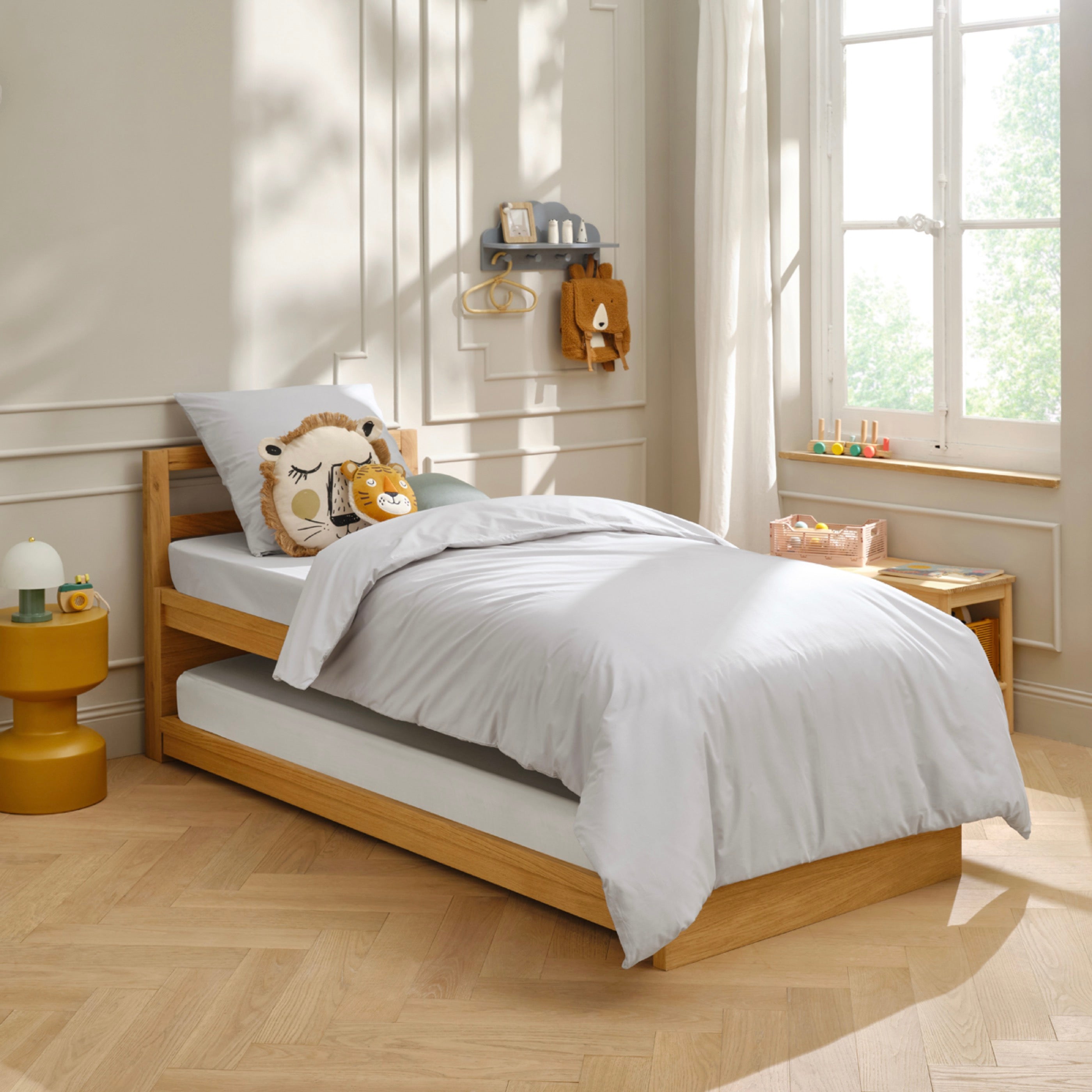 Housse De Couette Amance - Percale De Coton - Gris Perle