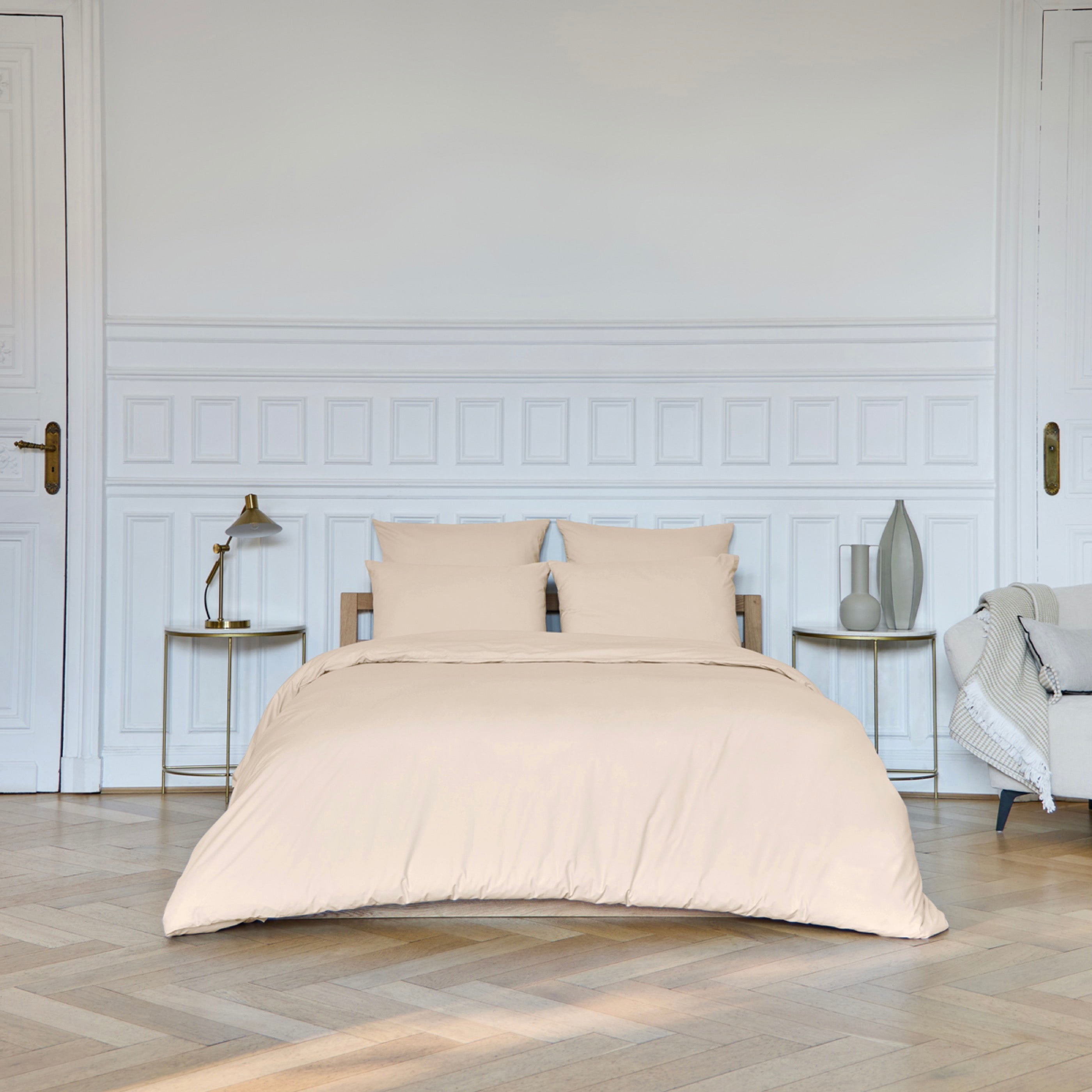 Housse De Couette Amance - Percale De Coton - Ivoire