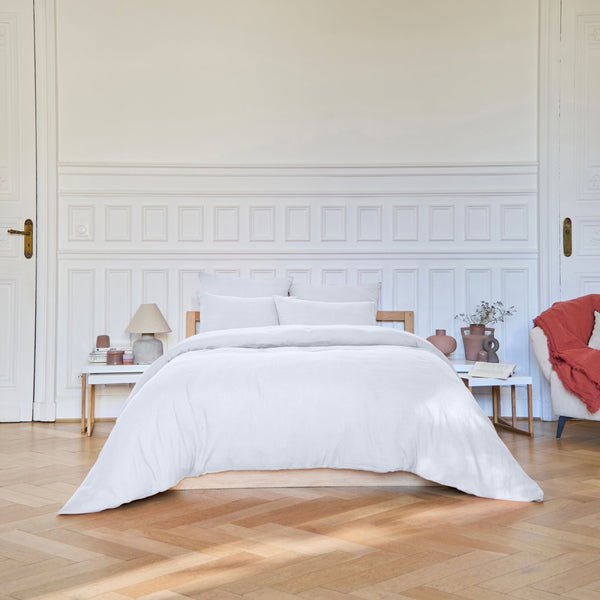 Housse De Couette Brunelle - 100% Lin Lavé - Blanc