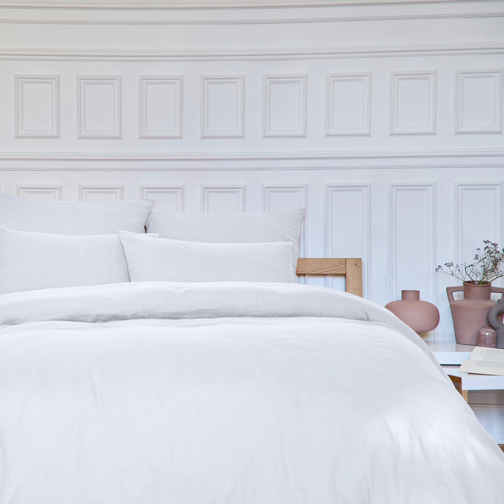 Housse De Couette Brunelle - 100% Lin Lavé - Blanc