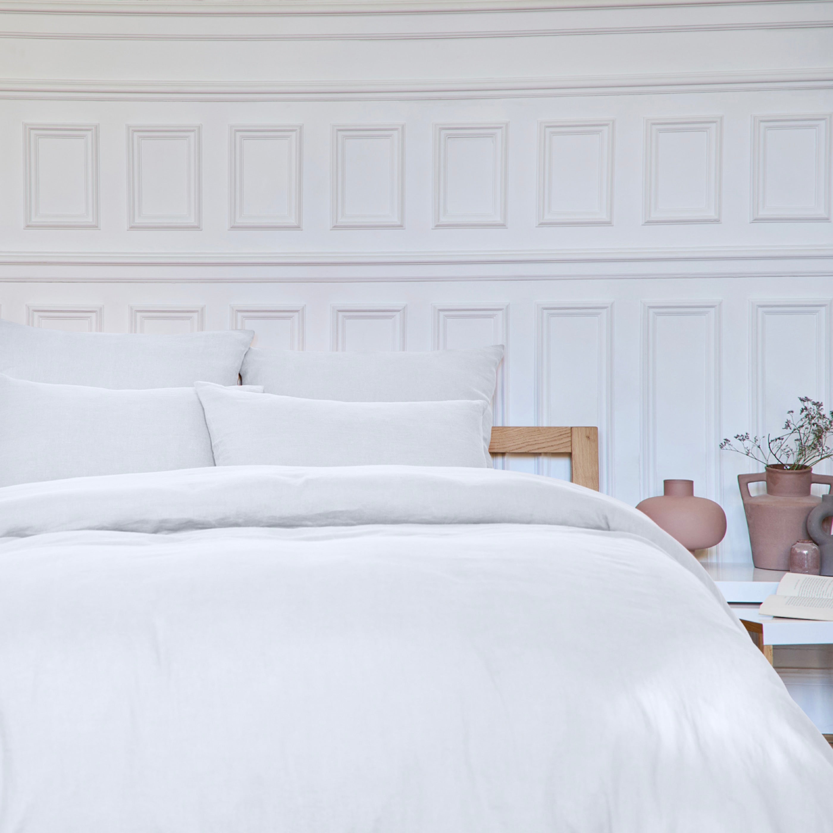Housse De Couette Brunelle - 100% Lin Lavé - Blanc