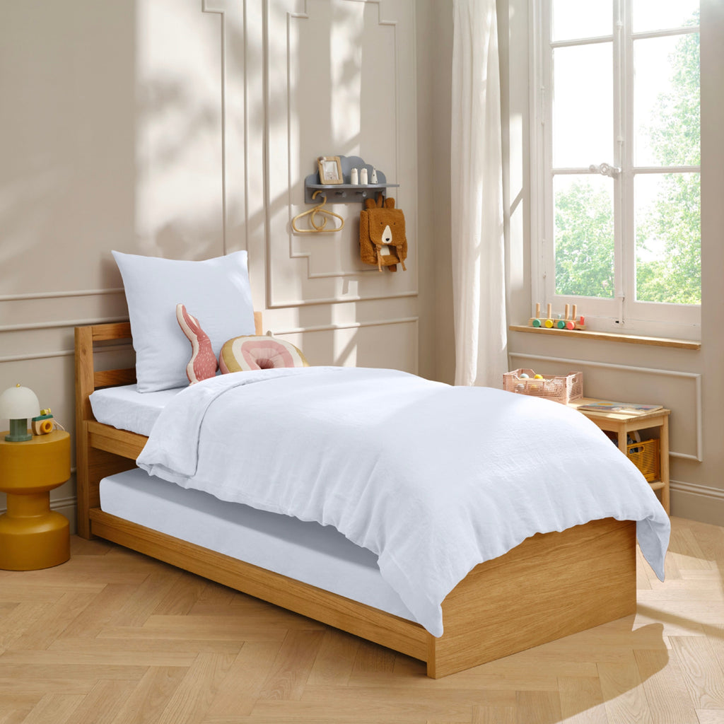Housse De Couette Brunelle - 100% Lin Lavé - Blanc