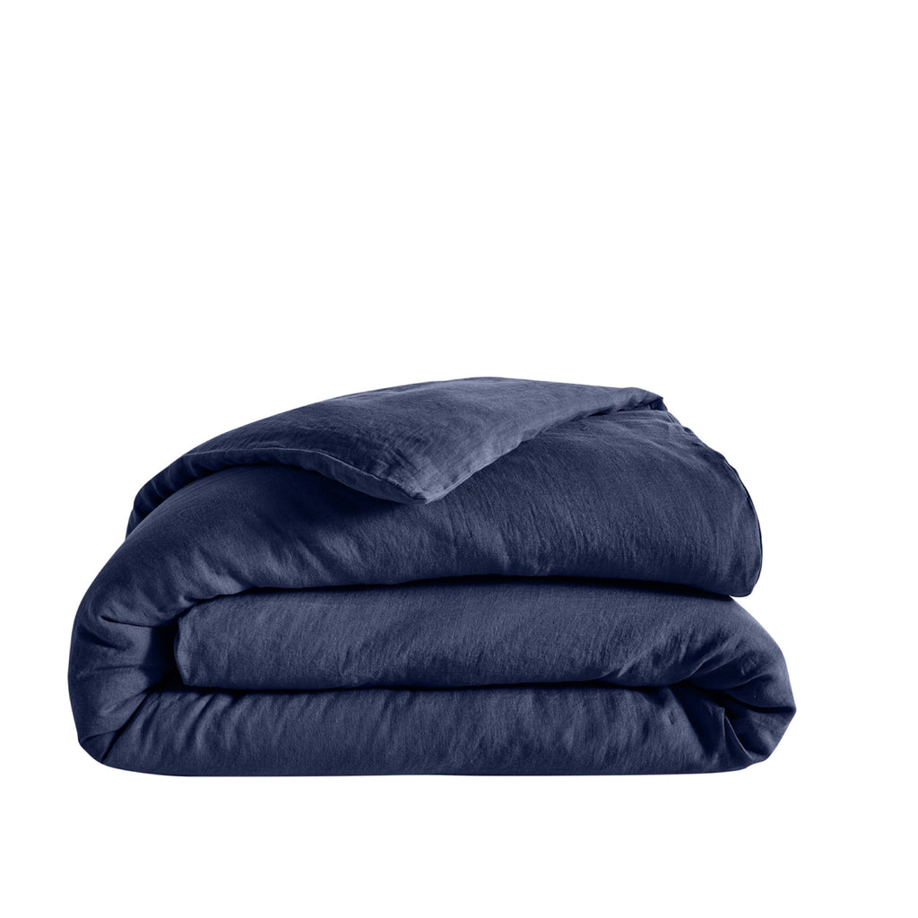 Housse De Couette Brunelle - 100% Lin Lavé - Bleu De Chine