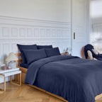 Housse De Couette Brunelle - 100% Lin Lavé - Bleu De Chine