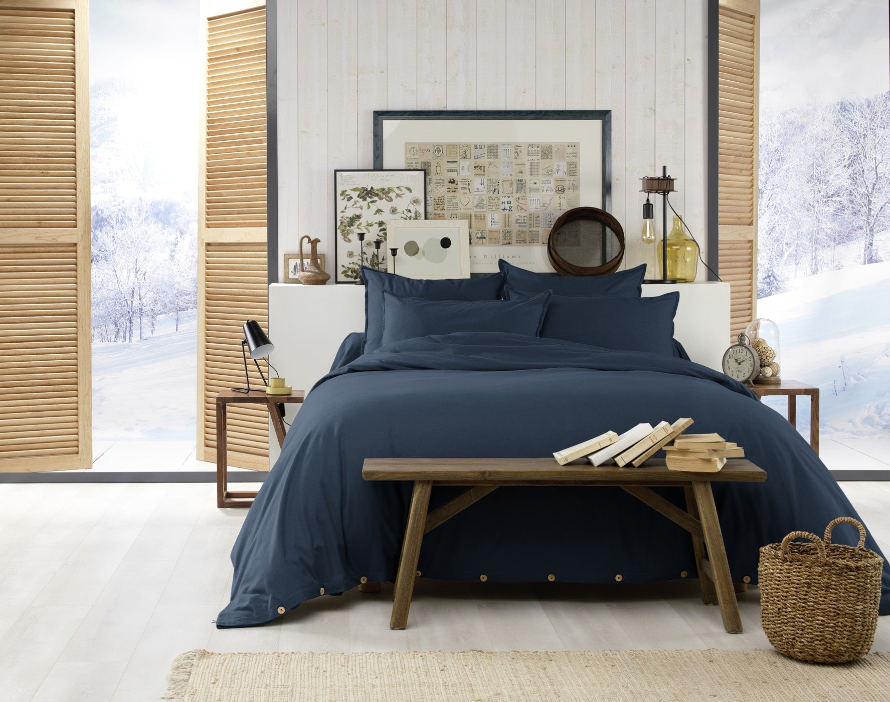 Housse De Couette Flanelle Candice Nuit - L'Effet Papillon - The Bradery