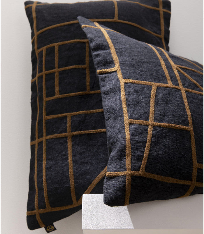 Housse De Coussin Kota - Noir - 3 Tailles