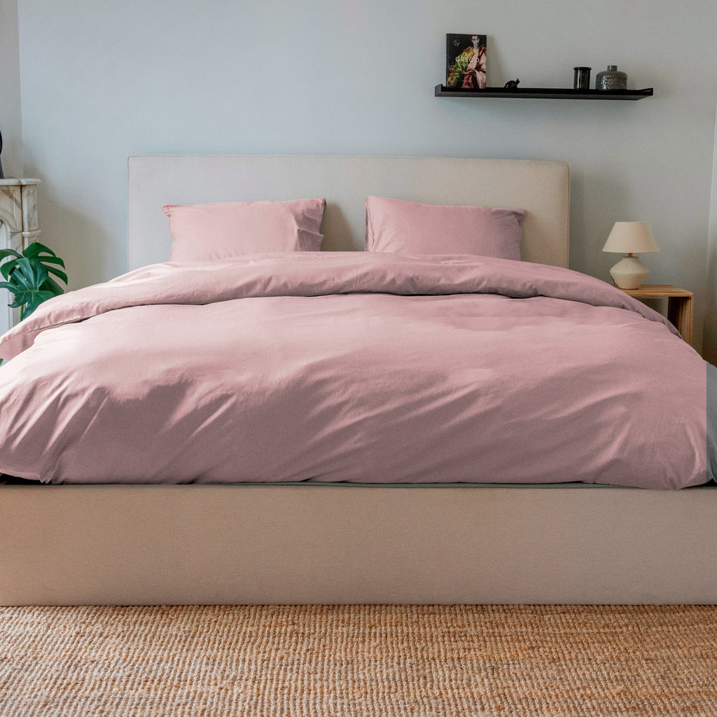 Lot De 2 Taies D'Oreiller - Percale De Coton - Rose