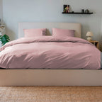 Housse De Couette Percale De Coton - Rose