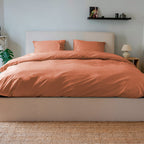 Lot De 2 Taies D'Oreiller - Percale De Coton - Terracotta