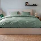 Lot De 2 Taies D'Oreiller - Percale De Coton - Vert