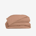 Housse De Couette Percale De Coton - Terracotta