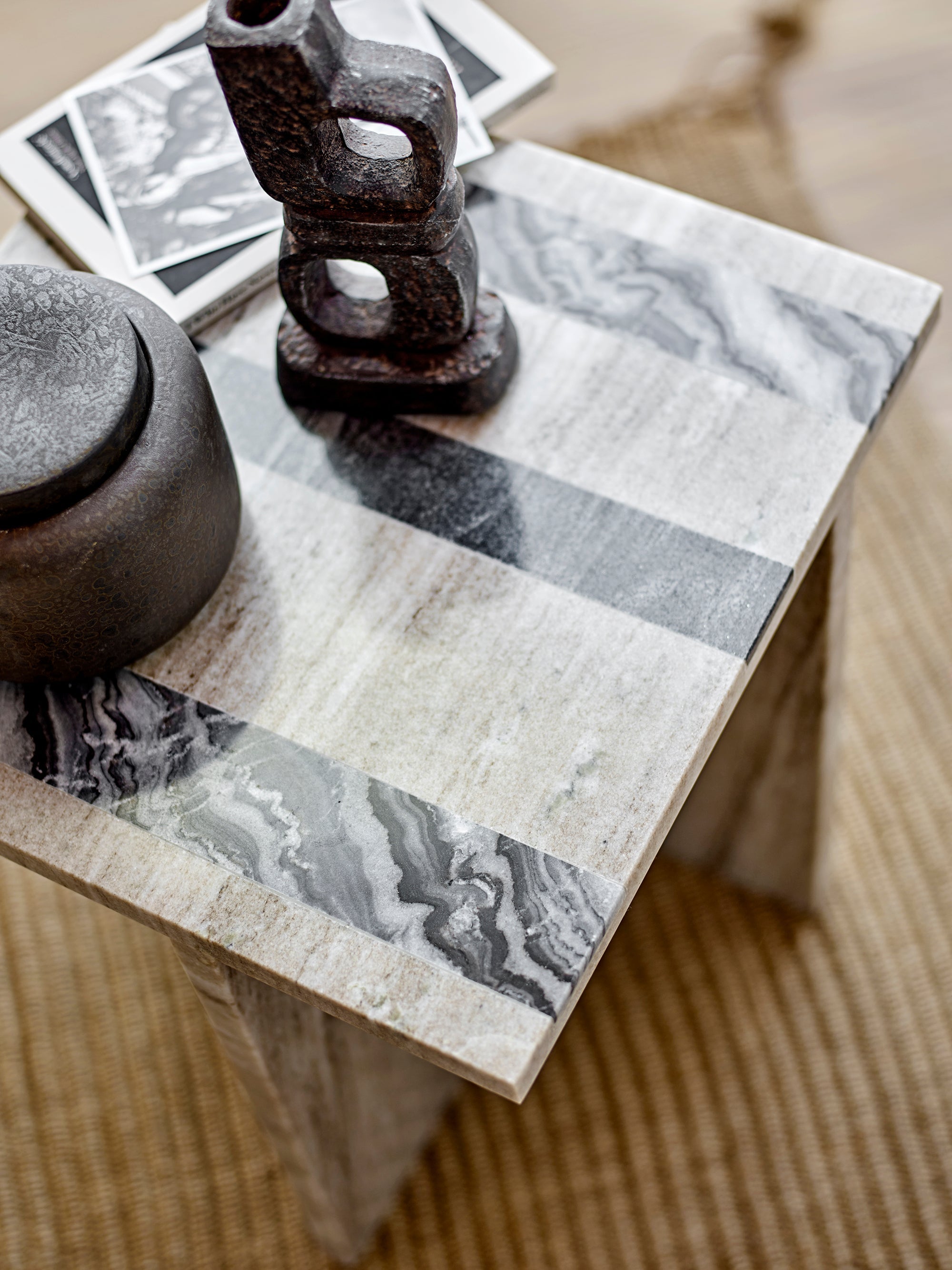 Clea - Table D'Appoint - Marron - Marbre