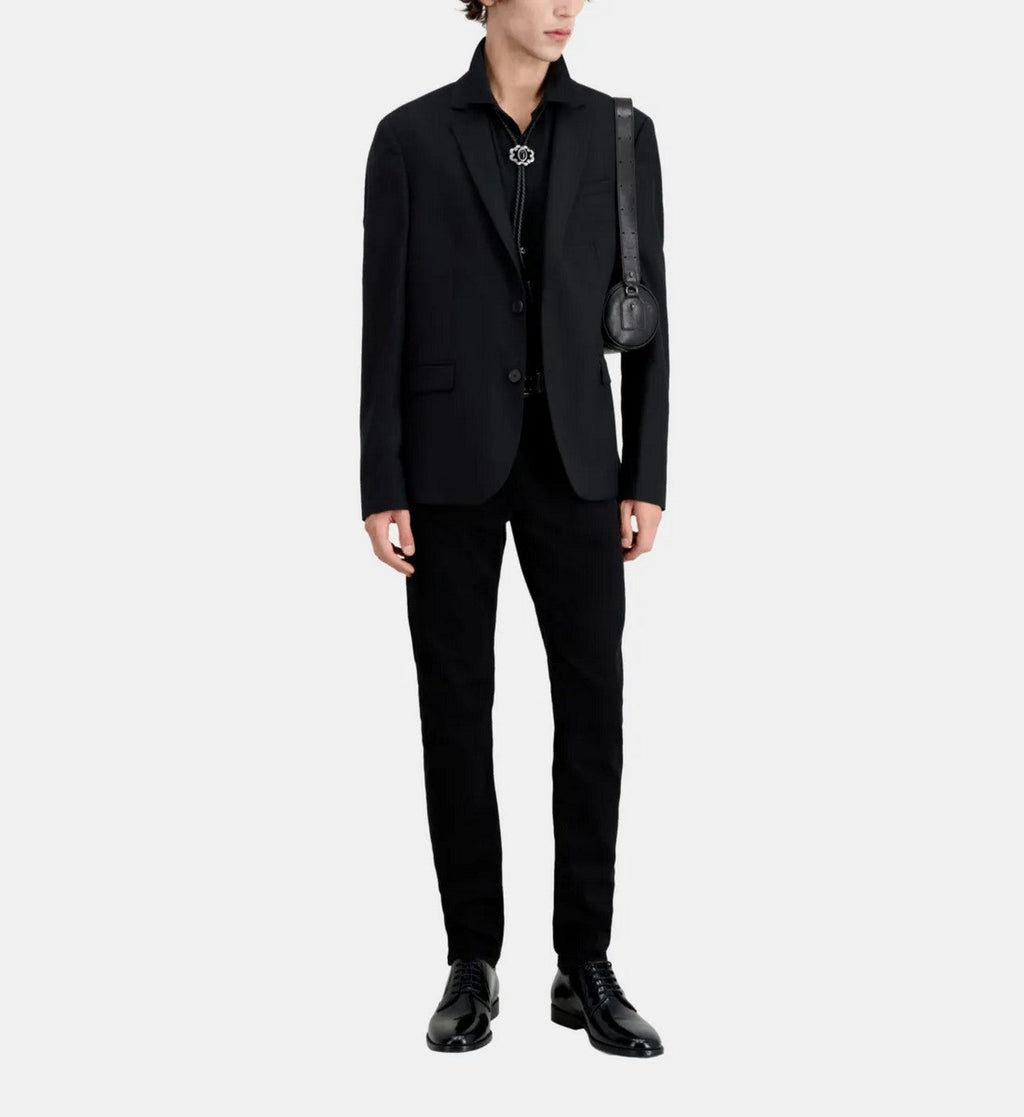 Veste De Costume En Laine - Noir - Homme