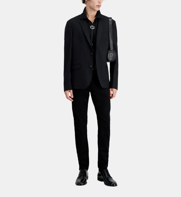 Veste De Costume En Laine - Noir - Homme