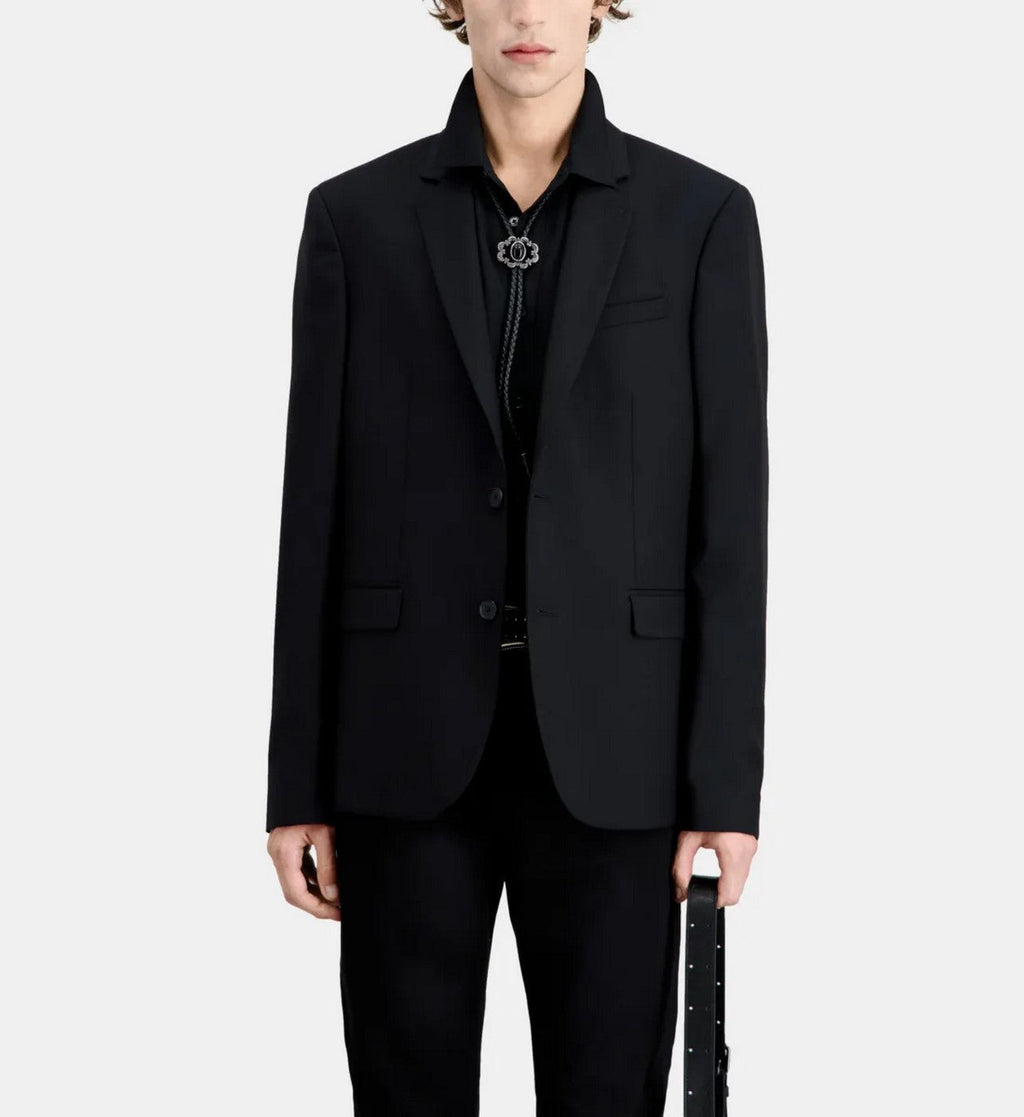 Veste De Costume En Laine - Noir - Homme
